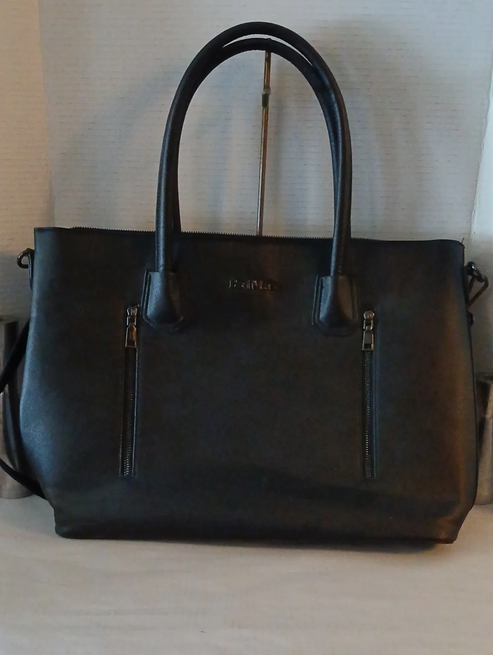 BaiMay Black Laptop Tote Bag for Women's Classic Carry-All